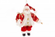 Новорічна декоративна Bon фігура-підвіска Санта 25.5см, колір - червоний NY14-415