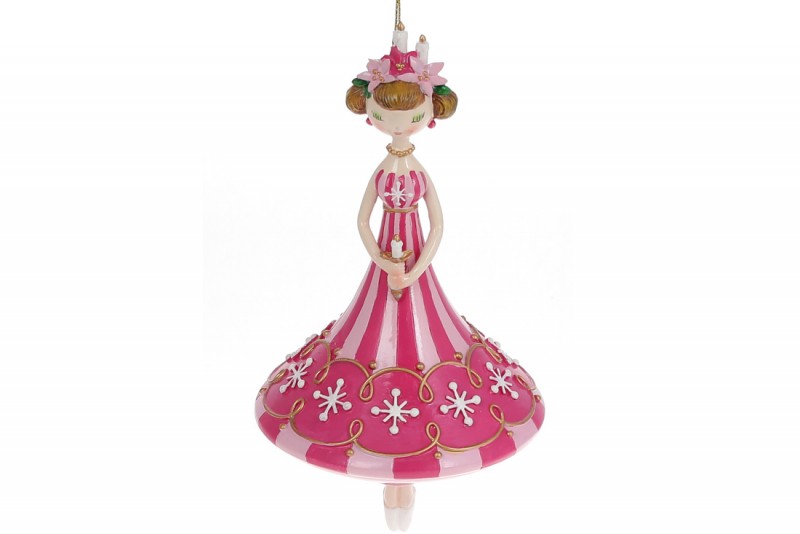 Декоративна підвісна фігурка Дівчинка в рожевому, 18,8 см Bon 838-352