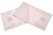 Оксамитовий раннер Bon для оформлення столу зі стразами, 140см, колір - блідо-рожевий 592-138