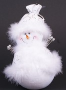 Мягкая новогодняя игрушка Bon Снеговик, 23см 199-S21