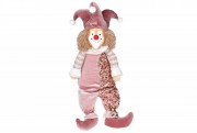 Мягкая игрушка Bon Сидячий Клоун, 48см, цвет - розово-лиловый 877-014