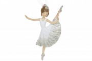 Декоративная подвеска Юная Балерина, 10см, цвет - белый с шампанью Bon 707-382