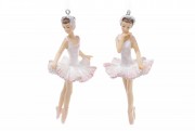 Декоративная подвесная фигурка Балерина 11см, цвет - светло-розовый 2шт/уп Bon 707-181