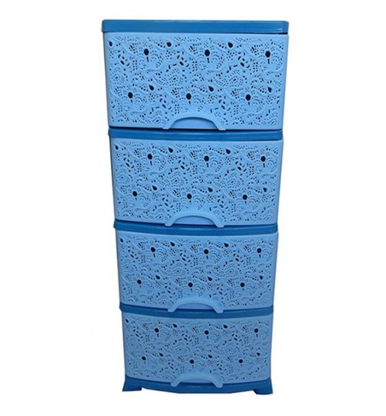 Комод Ажур - люкс (колір - блакитний) Efe plastics 47x38x90см