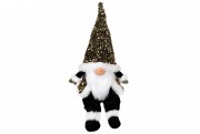 М'яка іграшка Bon Сидячий Гном, 64см, колір - чорно-білий у паєтках 877-098