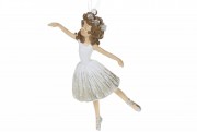 Декоративная подвеска Юная Балерина, 10см, цвет - белый с шампанью Bon 707-384