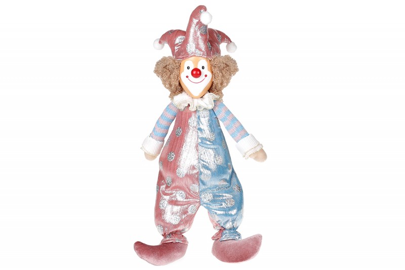 Мягкая игрушка Клоун, 48см, цвет - розовый с голубым Bon 877-029