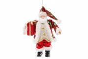 Новорічна декоративна фігура-підвіска Санта Bon 25.5см, колір - червоний NY14-409