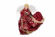 Новогодняя фигурка-подвеска Bon Ангел 35см, цвет - бордо с золотом NY14-399