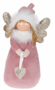 Мягкая игрушка Bon Ангелочек с сердечками, 26см, цвет -  розовый 910-202