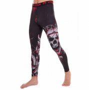 Компрессионные штаны тайтсы для спорта VNM 8239 L (рост 170-175) Черно-бело-красные