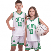 Форма баскетбольная подростковая NB-Sport NBA CELTICS 11 BA-0967 L (10-13 лет) Бело-зеленая