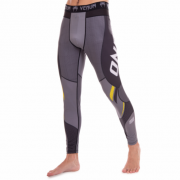 Компресійні штани тайтси для спорту VNM 9622 L (зростання 170-175) Сіро-жовті