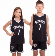 Форма баскетбольная детская NBA BROOKLYN 7 SP-Sport 3581 XL (13-16 лет) Черно-белая