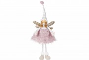 Мягкая новогодняя игрушка Bon Девочка 58см, цвет - розовый 822-302