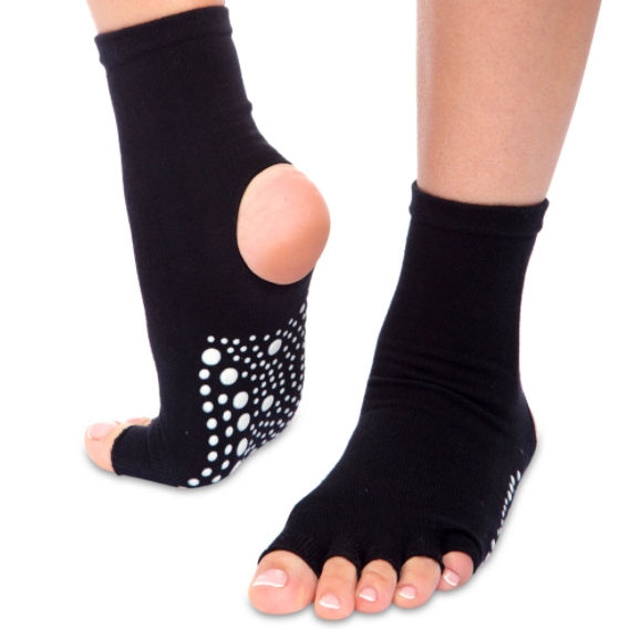 Носки для йоги с открытыми пальцами SP-Planeta FI-0439 размер 36-41 Черные