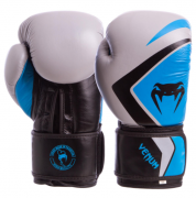 Перчатки боксерские кожаные VNM CONTENDER 2.0 VL-8202 12 унций Серо-голубые