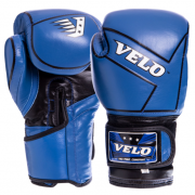 Перчатки боксерские кожаные VELO VL-2218 12 унций Синие