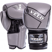 Перчатки боксерские кожаные VELO VL-2218 12 унций Серые