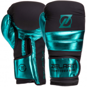 Перчатки боксерские кожаные Zelart VL-3083 8 унций Синие