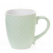 Чашка керамическая Flora Сетка 0,4 л. зеленая 28388