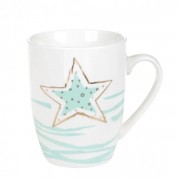 Чашка фарфоровая Flora 31952 Звездная улыбка 0,32л Голубая