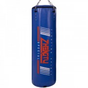 Мешок боксерский Цилиндр с кольцом и цепью PVC h-100см ZHEGTU BO-2336-100,синий