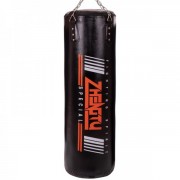 Мешок боксерский Цилиндр с кольцом и цепью PVC h-100см ZHEGTU BO-2336-100,черный