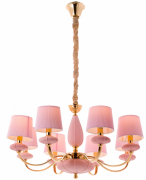 Люстра Slava подвесная светло-розовая на 6 ламп (BL002/6pink)