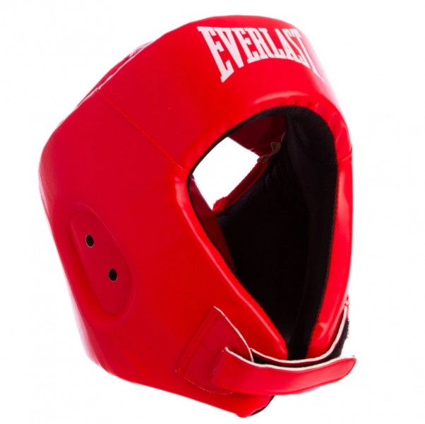 Шлем боксерский открытый с усиленной защитой макушки PU ELS BO-8268 р-р L Красный
