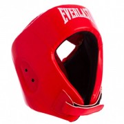 Шлем боксерский открытый с усиленной защитой макушки PU ELS BO-8268 р-р L Красный