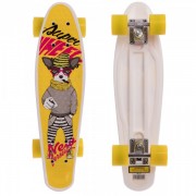 Скейтборд пластиковый Penny Profi HB-13-4 22in с рисунком СОБАКА, желтый