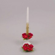 Декор для свічника Flora Маргаритки червоний 70230