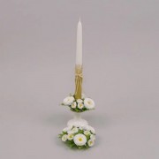 Декор для свічника Flora Маргаритки білий 70227