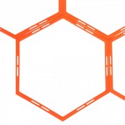 Тренировочная напольная сетка (гексагональная 1шт) Agility Grid C-1412, оранжевый