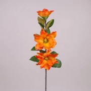 Ветка Магнолии Flora 71212 оранжевая