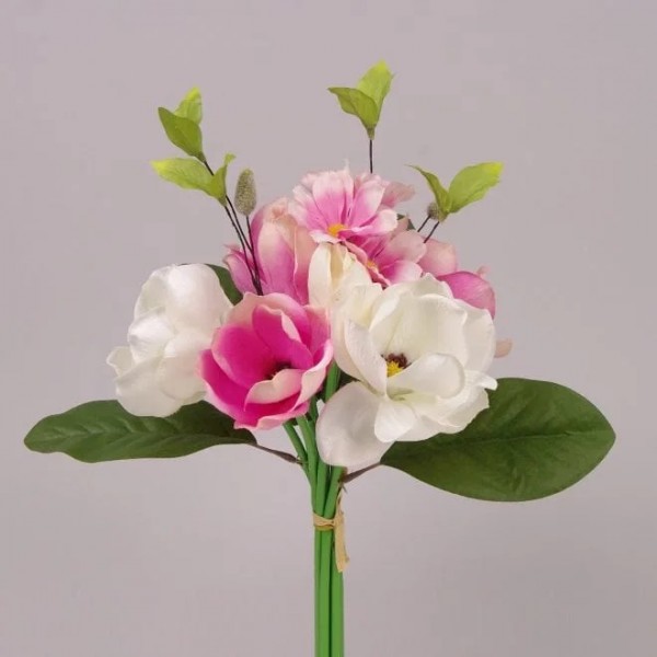 Букет Магнолій Flora 71180 біло-рожевий