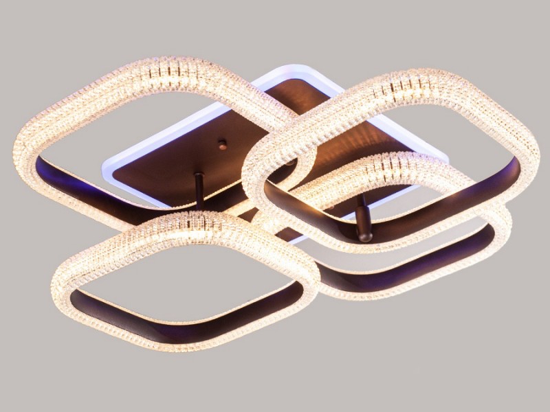 Потолочная LED-люстра с диммером и подсветкой, 120W MX66003/4CF LED 3color dimmer