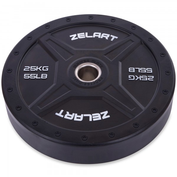 Бамперні диски для кросфіту Zelart TA-2258-25 Bumper Plates 25кг
