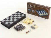 Шахи, шашки, нарди 3 в 1 дорожні пластикові магнітні Zelart IG-48812