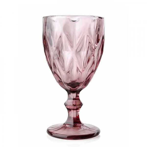 Комплект розовых стеклянных стаканов 