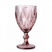 Комплект рожевих скляних склянок Elise 250 мл. 6 шт. Flora 30646