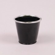 Кашпо металлическое черное D-9 см. Flora 37948
