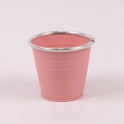 Кашпо металлическое розовое D-9 см. Flora 37945