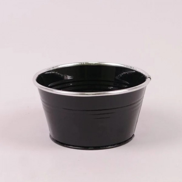 Кашпо металеве чорне D-15 см. Flora 37929