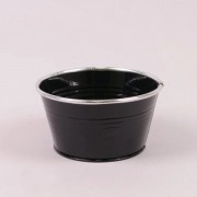 Кашпо металлическое черное D-15 см. Flora 37929