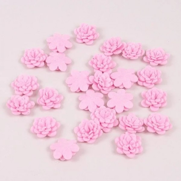 Цветочек из фетра розовый Flora 10490 25 шт