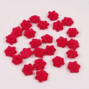 Цветочек из фетра красный Flora 10447 25 шт