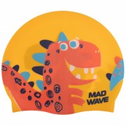 Шапочка для плавания детская MadWave Junior DINO M057916 Жёлтый