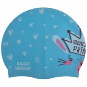Шапочка для плавания детская MadWave Junior LITTLE BUNNY M057913 Голубой